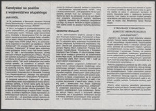 Kandydaci na posł&oacute;w z wojew&oacute;dztwa słupskiego - ulotka