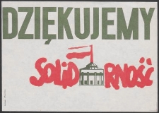 Dziękujemy Solidarność - ulotka