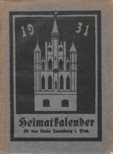 Heimatkalender f&uuml;r den Kreis Lauenburg i. Pom. 1931