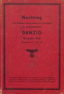 Nachtrag zum Amtlichen Fernsprechbuch für den Bezirk der Reichspostdirektion Danzig : Ausgabe 1942
