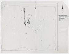Słupsk - Grodzisko. Rzut poziomy wykopu II z konstrukcjami drewnianymi. Stanowisko 1
