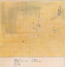 Słupsk - Grodzisko. Rzut poziomy skupiska kamieni w wykopie II. Stanowisko 1