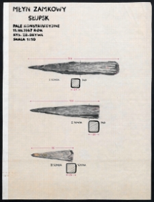 Słupsk - Młyn Zamkowy. Pale konstrukcyjne