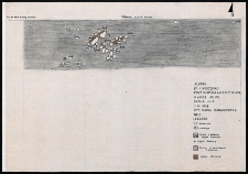 Słupsk - Grodzisko. Rzut skupisak kamieni z gliną i polepą. Stanowisko 1, wykop II, Ar III