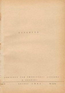 Biuletyn / Wojew&oacute;dzki Dom Tw&oacute;rczości Ludowej w Gdańsku, 1961, nr 2
