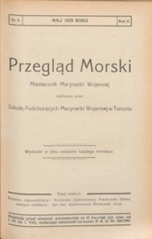 Przegląd Morski : miesięcznik Marynarki Wojennej, 1929, nr 5