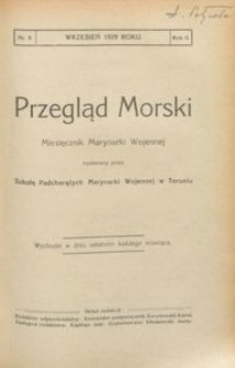Przegląd Morski : miesięcznik Marynarki Wojennej, 1929, nr 9