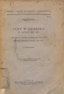 Ceny w Gdańsku w latach 1701-1815