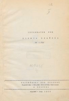 Informator WDK : Ziemia Gdańska, 1969, nr 1 (73)