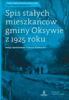 Spis stałych mieszkańc&oacute;w gminy Oksywie z 1925 roku