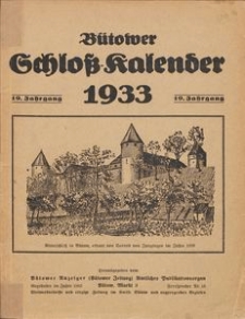 B&uuml;tower Schlo&szlig;-Kalender 1933