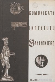Komunikaty Instytutu Bałtyckiego, z.3