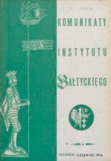 Komunikaty Instytutu Bałtyckiego, z.4
