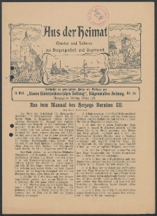 Aus der Heimat. Ernstes und Heiteres aus Vergangenheit und Gegenwart, 1914, Nr. [22]