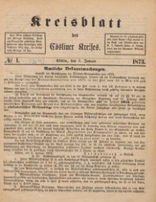 Kreisblatt des C&ouml;sliner Kreises 1873