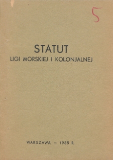 Statut Ligi Morskiej i Kolonjalnej : morze