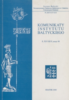 Komunikaty Instytutu Bałtyckiego, z.48