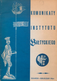 Komunikaty Instytutu Bałtyckiego, z.9