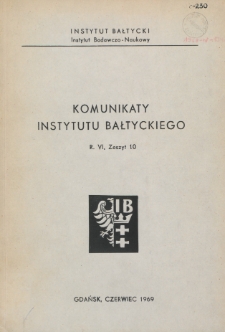 Komunikaty Instytutu Bałtyckiego, z.10