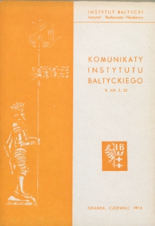 Komunikaty Instytutu Bałtyckiego, z.23