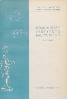 Komunikaty Instytutu Bałtyckiego, z.30