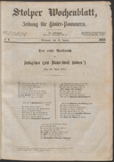 Stolper Wochenblatt. Zeitung f&uuml;r Hinterpommern № 6