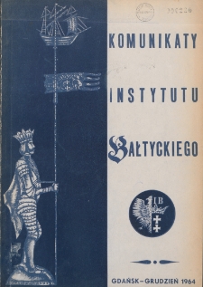 Komunikaty Instytutu Bałtyckiego, [z.1]