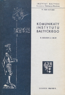 Komunikaty Instytutu Bałtyckiego, z.38/39
