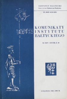 Komunikaty Instytutu Bałtyckiego, z.40