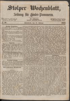 Stolper Wochenblatt. Zeitung f&uuml;r Hinterpommern № 19