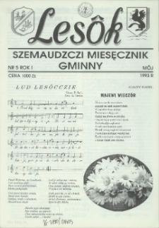 Lesôk Szemaudzczi Miesęcznik Gminny, 1993, môj, Nr 5