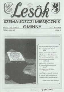 Lesôk Szemaudzczi Miesęcznik Gminny, 1994, listopadnik, Nr 11 (23)