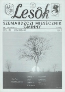 Lesôk Szemaudzczi Miesęcznik Gminny, 1999, lëpińc, Nr 7 (76)