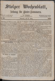 Stolper Wochenblatt. Zeitung f&uuml;r Hinterpommern № 39