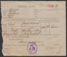 Metryka Ślubu Nr 17