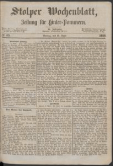 Stolper Wochenblatt. Zeitung f&uuml;r Hinterpommern № 43