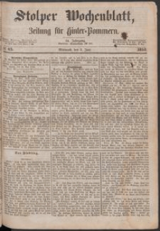 Stolper Wochenblatt. Zeitung f&uuml;r Hinterpommern № 63
