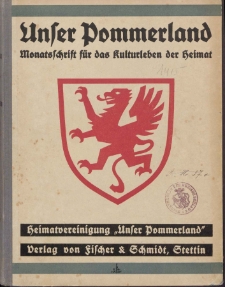Unser Pommerland : Monatsschrift f&uuml;r das Kulturleben der Heimat, 1935, Nr. 1