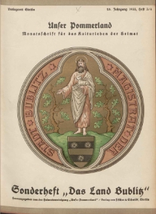 Unser Pommerland : Monatsschrift f&uuml;r das Kulturleben der Heimat, 1935, Nr. 3/4