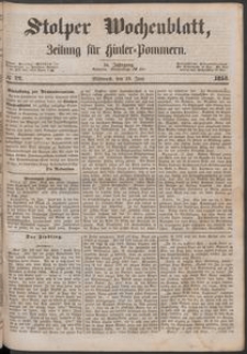 Stolper Wochenblatt. Zeitung f&uuml;r Hinterpommern № 72