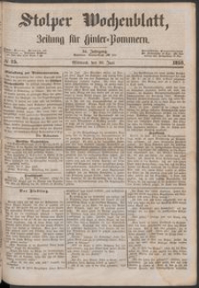 Stolper Wochenblatt. Zeitung f&uuml;r Hinterpommern № 75