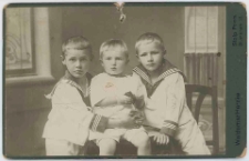 Zdjęcie trojga chłopców - portret do kolan