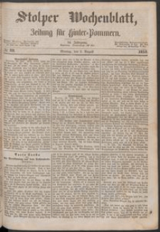 Stolper Wochenblatt. Zeitung f&uuml;r Hinterpommern № 89