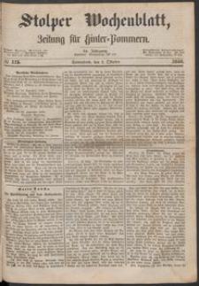 Stolper Wochenblatt. Zeitung f&uuml;r Hinterpommern № 115
