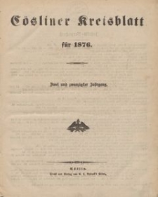 Kreisblatt des Cösliner Kreises 1876