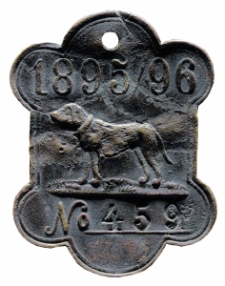 Psi numerek miasta Słupska (?) z 1895/1896 roku, nr 459