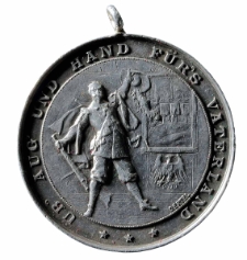 Medal strzelecki z maksymą &bdquo;UB&rsquo; AUG&rsquo; UND HAND FŰR&rsquo;S VATERLAND&rdquo;