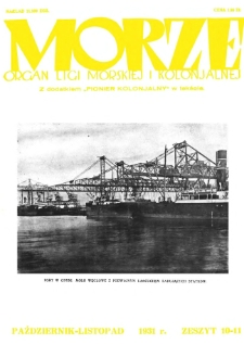 Morze : organ Ligi Morskiej i Kolonialnej, 1931, nr 10-11