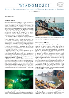 Wiadomości CMM : Biuletyn Informacyjny Centralnego Muzem Morskiego w Gdańsku, 2004, nr 8