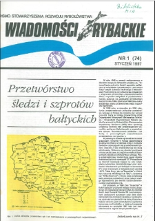 Wiadomości Rybackie : pismo Stowarzyszenia Rozwoju Ryboł&oacute;wstwa, 1997, nr 1